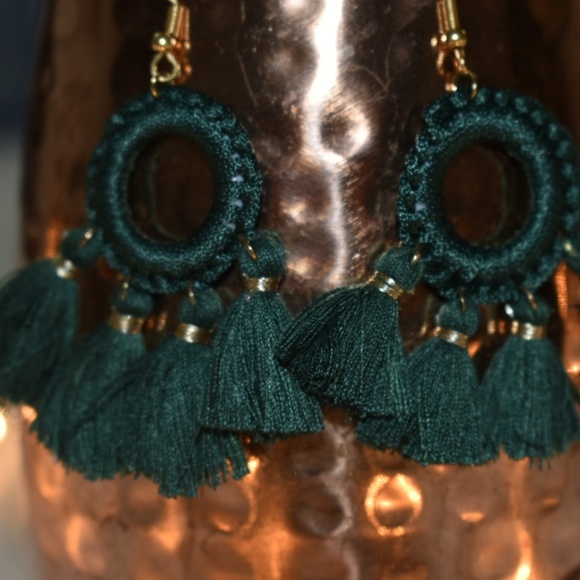 Handmade tassel earrings - Picture 7 of 8